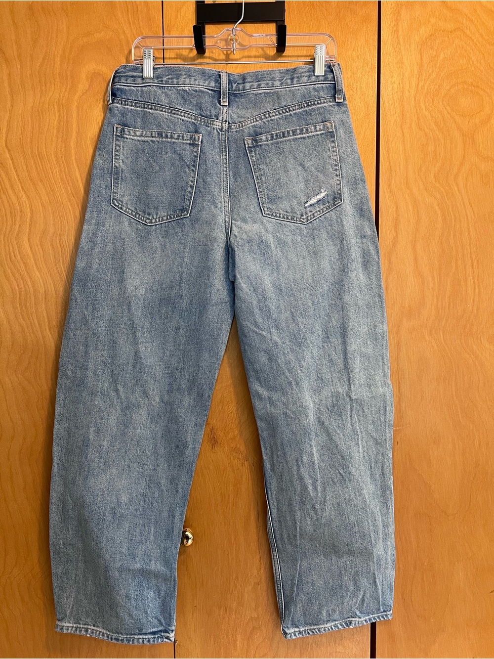 Women’s Gap Distressed Wide-Leg Barrel Jeans Size 29 - Picture 5 of 13